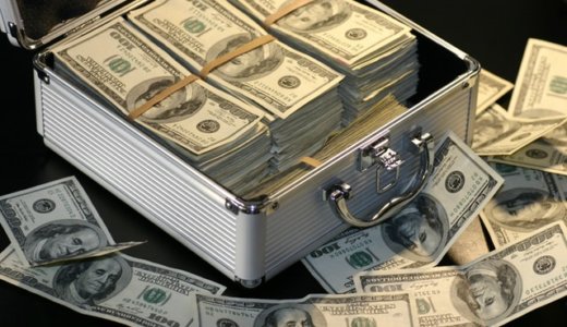 money in a case